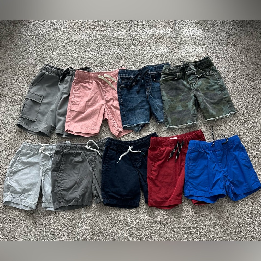Lot of 9 Boys Shorts- Old Navy, Cat and Jack, Gap